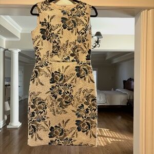 Betsy & Adam jacquard dress (size 8) metallic flower
